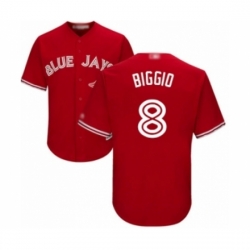 Youth Toronto Blue Jays #8 Cavan Biggio Authentic Scarlet Alternate Baseball Player Jersey