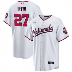 Men Washington Nationals 27 Jake Irvin White Cool Base Stitched Baseball Jersey
