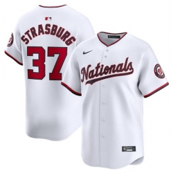 Men Washington Nationals 37 Stephen Strasburg White Cool Base Stitched Baseball Jersey