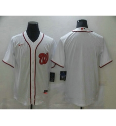 Men Washington Nationals Blank White Stitched MLB Cool Base Nike Jersey