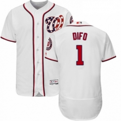 Mens Majestic Washington Nationals 1 Wilmer Difo White Home Flex Base Authentic Collection MLB Jersey