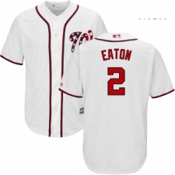 Mens Majestic Washington Nationals 2 Adam Eaton Replica White Home Cool Base MLB Jersey