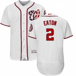 Mens Majestic Washington Nationals 2 Adam Eaton White Flexbase Authentic Collection MLB Jersey