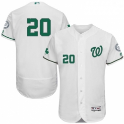 Mens Majestic Washington Nationals 20 Daniel Murphy White Celtic Flexbase Authentic Collection MLB Jersey