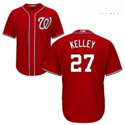 Mens Majestic Washington Nationals 27 Shawn Kelley Replica Red Alternate 1 Cool Base MLB Jersey
