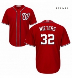 Mens Majestic Washington Nationals 32 Matt Wieters Replica Red Alternate 1 Cool Base MLB Jersey