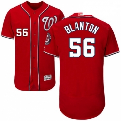 Mens Majestic Washington Nationals 56 Joe Blanton Red Flexbase Authentic Collection MLB Jersey
