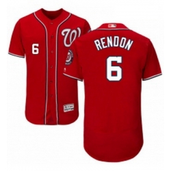Mens Majestic Washington Nationals 6 Anthony Rendon Red Alternate Flex Base Authentic Collection MLB Jersey