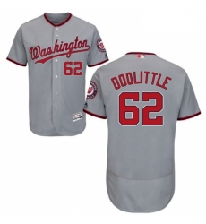 Mens Majestic Washington Nationals 62 Sean Doolittle Grey Flexbase Authentic Collection MLB Jersey