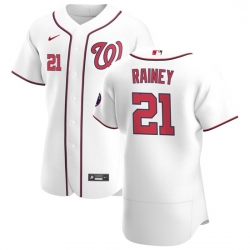 Washington Nationals 21 Tanner Rainey Men Nike White Home 2020 Authentic Player MLB Jersey