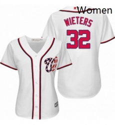 Womens Majestic Washington Nationals 32 Matt Wieters Replica White Home Cool Base MLB Jersey