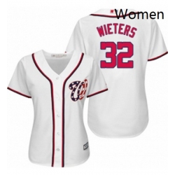 Womens Majestic Washington Nationals 32 Matt Wieters Replica White Home Cool Base MLB Jersey