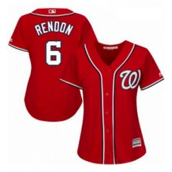 Womens Majestic Washington Nationals 6 Anthony Rendon Replica Red Alternate 1 Cool Base MLB Jersey