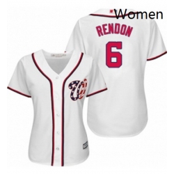 Womens Majestic Washington Nationals 6 Anthony Rendon Replica White Home Cool Base MLB Jersey