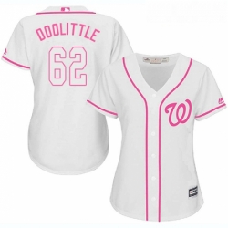 Womens Majestic Washington Nationals 62 Sean Doolittle Authentic White Fashion Cool Base MLB Jersey 