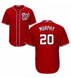 Youth Majestic Washington Nationals 20 Daniel Murphy Replica Red Alternate 1 Cool Base MLB Jersey