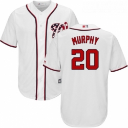 Youth Majestic Washington Nationals 20 Daniel Murphy Replica White Home Cool Base MLB Jersey