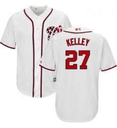 Youth Majestic Washington Nationals 27 Shawn Kelley Replica White Home Cool Base MLB Jersey