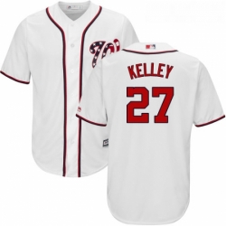Youth Majestic Washington Nationals 27 Shawn Kelley Replica White Home Cool Base MLB Jersey