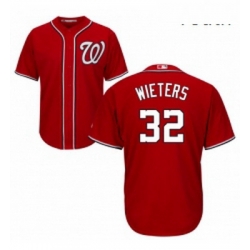 Youth Majestic Washington Nationals 32 Matt Wieters Authentic Red Alternate 1 Cool Base MLB Jersey