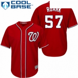 Youth Majestic Washington Nationals 57 Tanner Roark Replica Red Alternate 1 Cool Base MLB Jersey 