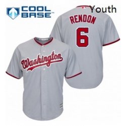 Youth Majestic Washington Nationals 6 Anthony Rendon Authentic Grey Road Cool Base MLB Jersey