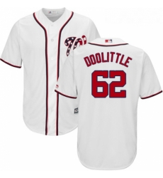 Youth Majestic Washington Nationals 62 Sean Doolittle Replica White Home Cool Base MLB Jersey 