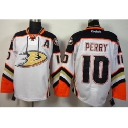 Anaheim Ducks 10 Corey Perry White Road Stitched NHL Jersey
