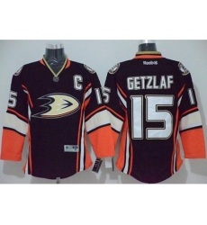 Anaheim Ducks #15 Ryan Getzlaf Stitched Black Third NHL Jersey