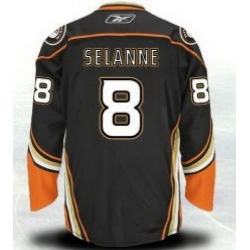 Anaheim Ducks 8 Teemu Selanne Black NHL Jerseys
