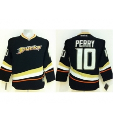 Kids Anaheim Ducks 10 Corey Perry Black NHL Hockey Jerseys