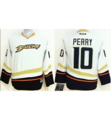 Kids Anaheim Ducks 10 Corey Perry White NHL Hockey Jerseys
