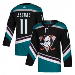 Men Anaheim Ducks 11 Trevor Zegras Black Stitched Jersey