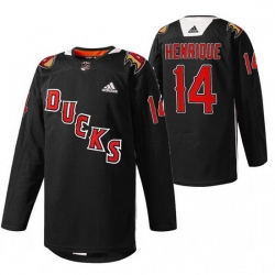 Men Anaheim Ducks 14 Adam Henrique 2022 Black Angels Night Stitched jersey