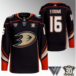 Men Anaheim Ducks 16 Ryan Strome Black 30th Anniversary Stitched Jersey