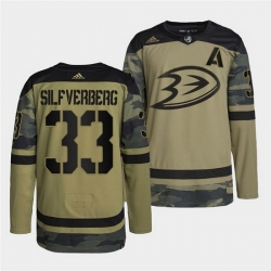 Men Anaheim Ducks 33 Jakob Silfverberg 2022 Camo Military Appreciation Night Stitched jerseyy