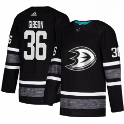 Mens Adidas Anaheim Ducks 36 John Gibson Black 2019 All Star Game Parley Authentic Stitched NHL Jersey 