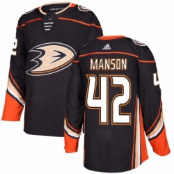 Mens Adidas Anaheim Ducks 42 Josh Manson Premier Black Home NHL Jersey 