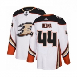 Mens Adidas Anaheim Ducks 44 Jaycob Megna Authentic White Away NHL Jersey 