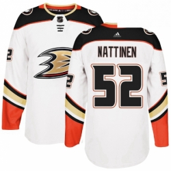 Mens Adidas Anaheim Ducks 52 Julius Nattinen Authentic White Away NHL Jersey 