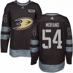 Mens Adidas Anaheim Ducks 54 Antoine Morand Authentic Black 1917 2017 100th Anniversary NHL Jersey 