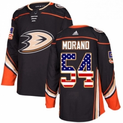 Mens Adidas Anaheim Ducks 54 Antoine Morand Authentic Black USA Flag Fashion NHL Jersey 