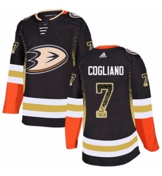 Mens Adidas Anaheim Ducks 7 Andrew Cogliano Authentic Black Drift Fashion NHL Jersey 