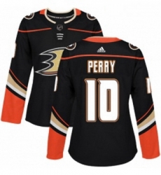 Womens Adidas Anaheim Ducks 10 Corey Perry Premier Black Home NHL Jersey 