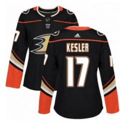 Womens Adidas Anaheim Ducks 17 Ryan Kesler Premier Black Home NHL Jersey 