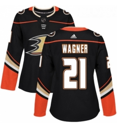 Womens Adidas Anaheim Ducks 21 Chris Wagner Premier Black Home NHL Jersey 