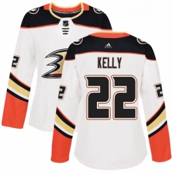 Womens Adidas Anaheim Ducks 22 Chris Kelly Authentic White Away NHL Jerse