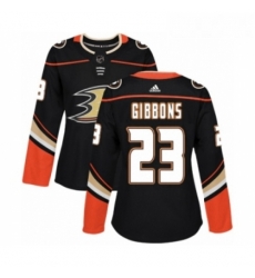Womens Adidas Anaheim Ducks 23 Brian Gibbons Premier Black Home NHL Jersey 
