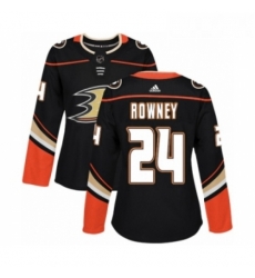 Womens Adidas Anaheim Ducks 24 Carter Rowney Premier Black Home NHL Jersey 