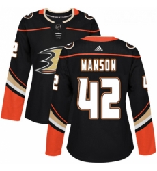 Womens Adidas Anaheim Ducks 42 Josh Manson Premier Black Home NHL Jersey 